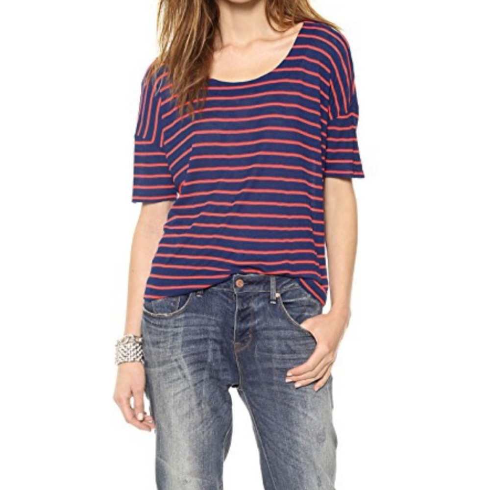 Splendid New Haven Striped Drapey Tee Sz S NWOT